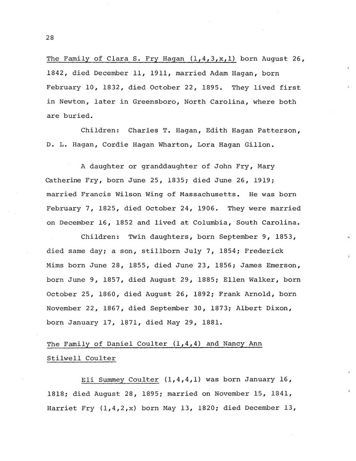 The Coulter Family of Catawba County, North Carolina, by Victor A. Coulter: Page 36