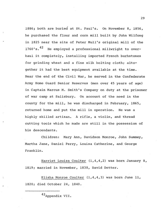 The Coulter Family of Catawba County, North Carolina, by Victor A. Coulter: Page 37