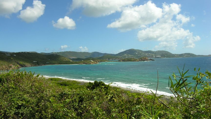 A view on Water Island looking toward Charlotte Amalie [Click for larger picture (1600 &times; 904)]