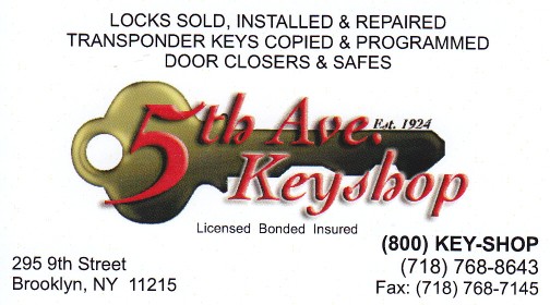 5th Ave Key Shop card