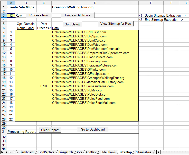 site map sheet